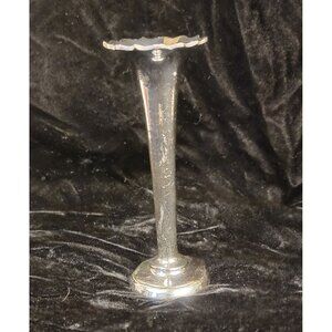 Vintage Silver-Plated Trumpet Bud Vase